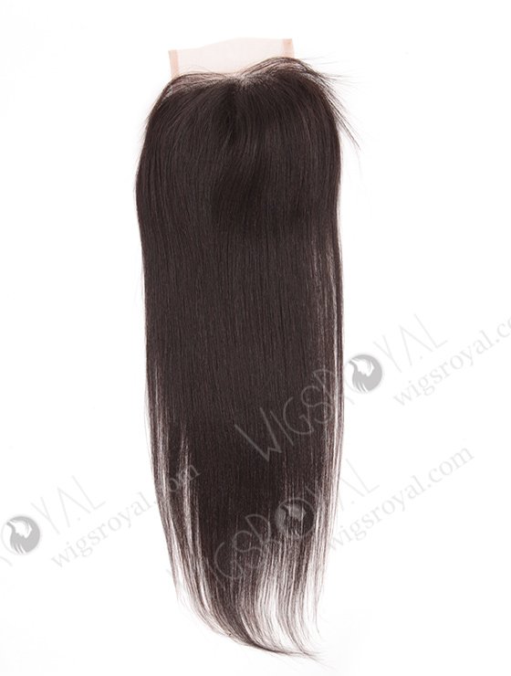 In Stock Chinese Virgin Hair 16" Yaki Natural Color Top Closure STC-329-8122