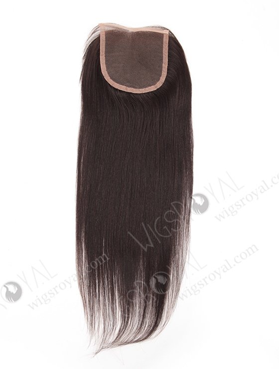 In Stock Chinese Virgin Hair 16" Yaki Natural Color Top Closure STC-329-8121
