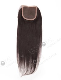 In Stock Chinese Virgin Hair 16" Yaki Natural Color Top Closure STC-329