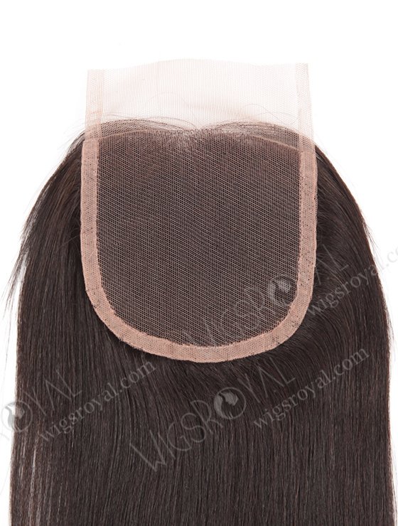 In Stock Chinese Virgin Hair 16" Yaki Natural Color Top Closure STC-329-8123