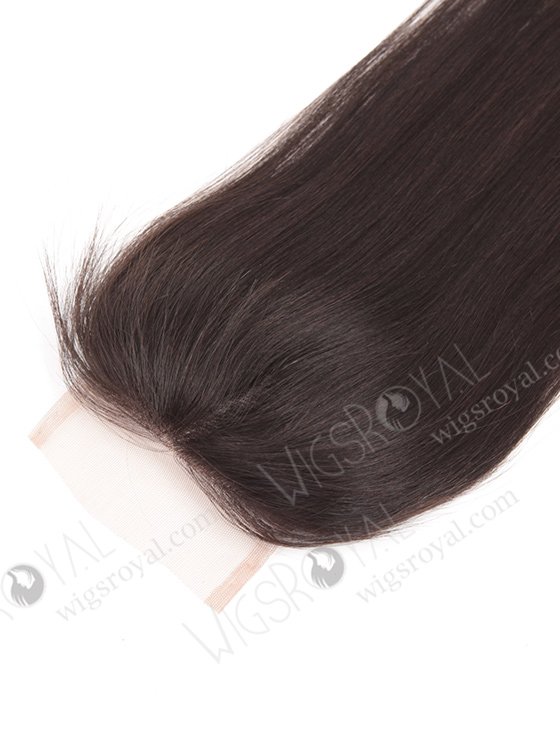 In Stock Chinese Virgin Hair 16" Yaki Natural Color Top Closure STC-329-8125