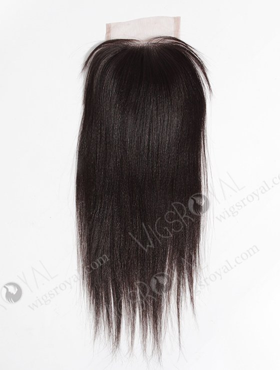 In Stock Chinese Virgin Hair 12" Yaki Natural Color Top Closure STC-328-8110