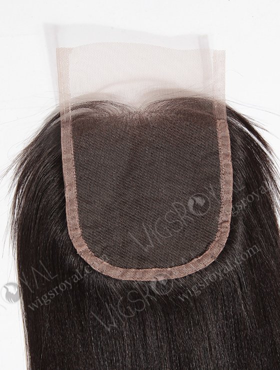 In Stock Chinese Virgin Hair 12" Yaki Natural Color Top Closure STC-328-8112
