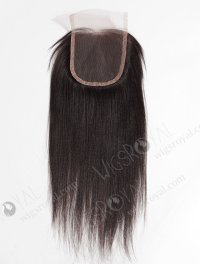 In Stock Chinese Virgin Hair 12" Yaki Natural Color Top Closure STC-328