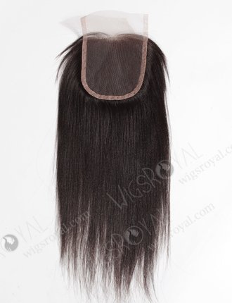 In Stock Chinese Virgin Hair 12" Yaki Natural Color Top Closure STC-328