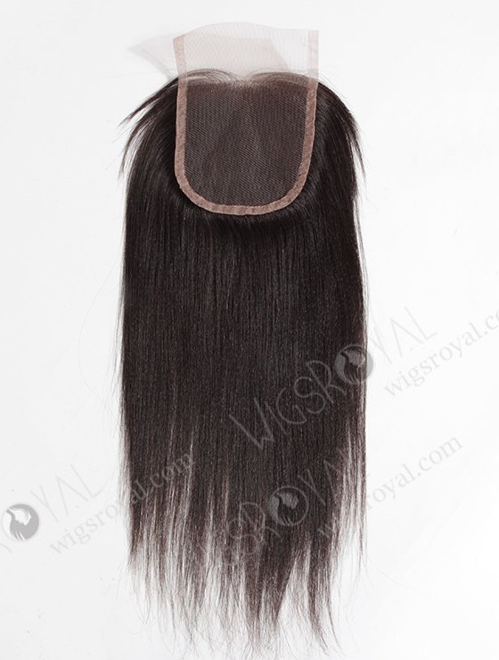 In Stock Chinese Virgin Hair 12" Yaki Natural Color Top Closure STC-328-8111