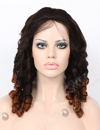 Fashion Spiral Curl Natural Color with Reddish Brown Color Glueless Wigs WR-GL-045
