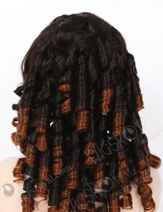 Fashion Spiral Curl Natural Color with Reddish Brown Color Glueless Wigs WR-GL-045