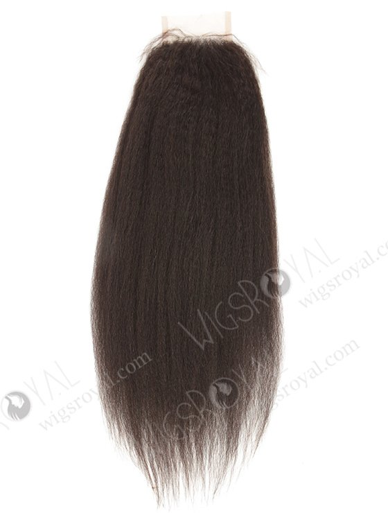 In Stock Indian Remy Hair 18" Kinky Straight Natural Color Top Closure STC-342-8056