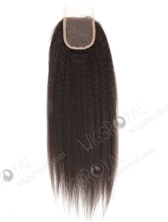 In Stock Indian Remy Hair 18" Kinky Straight Natural Color Top Closure STC-342-8059