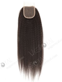 In Stock Indian Remy Hair 18" Kinky Straight Natural Color Top Closure STC-342
