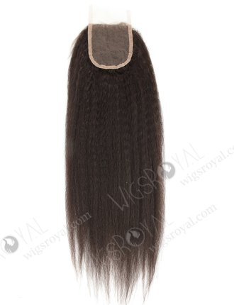 In Stock Indian Remy Hair 18" Kinky Straight Natural Color Top Closure STC-342