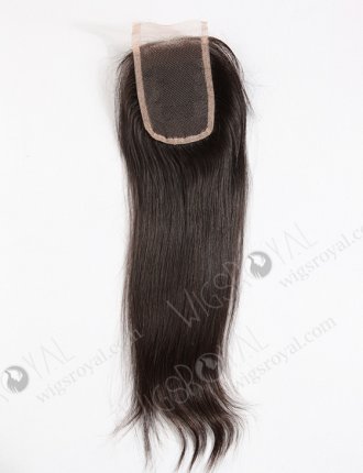 In Stock Indian Virgin Hair 16" Straight Natural Color Top Closure STC-225