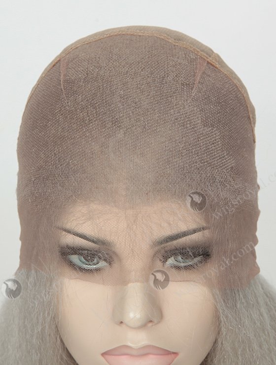 Grey Color Brazilian Virgin Human Hair Lace Wigs WR-LW-094-8345
