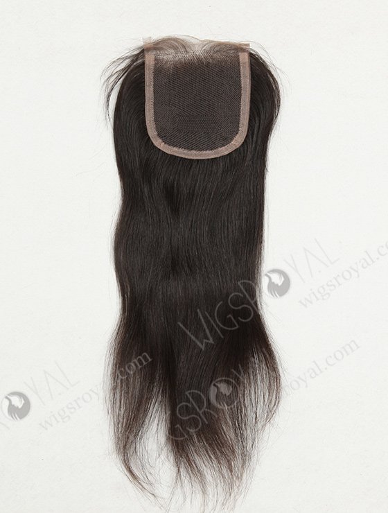 In Stock Indian Virgin Hair 12" Straight Natural Color Top Closure STC-216-8653