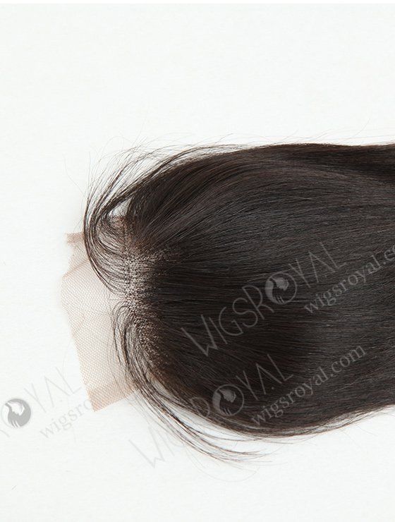 In Stock Indian Virgin Hair 12" Straight Natural Color Top Closure STC-216-8655