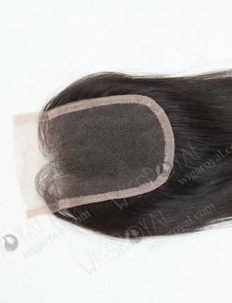 In Stock Indian Virgin Hair 12" Straight Natural Color Top Closure STC-216