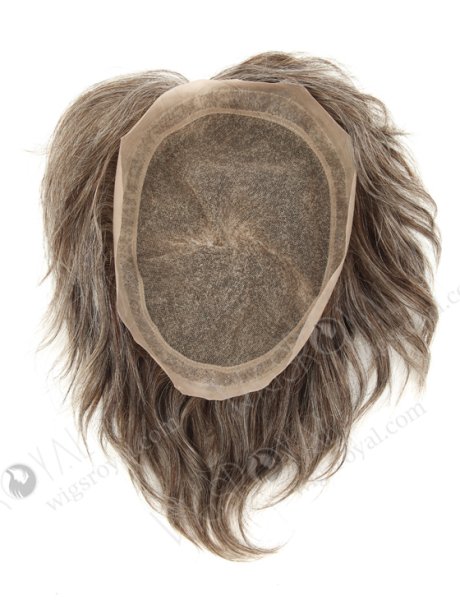 Indian Virgin Hair 4" Slight Wave 2#/4#/Grey Mixed Color Lace Top Closure WR-TC-003