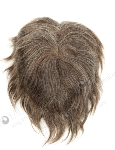 Indian Virgin Hair 4" Slight Wave 2#/4#/Grey Mixed Color Lace Top Closure WR-TC-003
