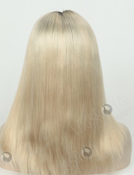 Grey Color With Black Root All One Length Brazilian Virgin Glueless Wigs WR-GL-052