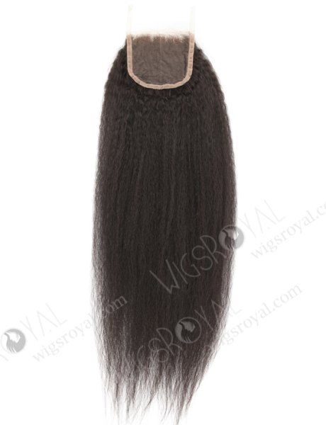 Indian Remy Hair 18" Kinky Straight Natural Color Lace Top Closure WR-LC-001