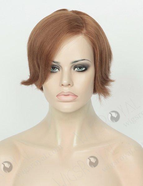 Mongolian Virgin Bone Straight Pixie Cut Human Hair Wigs For Women WR-GL-054