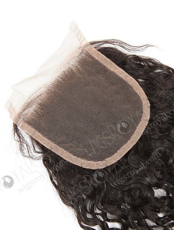 In Stock Brazilian Virgin Hair 12" 12mm Curl Natural Color Top Closure STC-316-9075