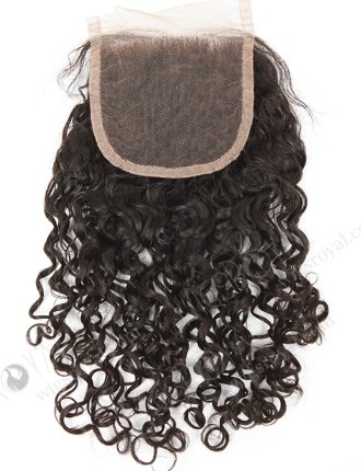 In Stock Brazilian Virgin Hair 12" 12mm Curl Natural Color Top Closure STC-316