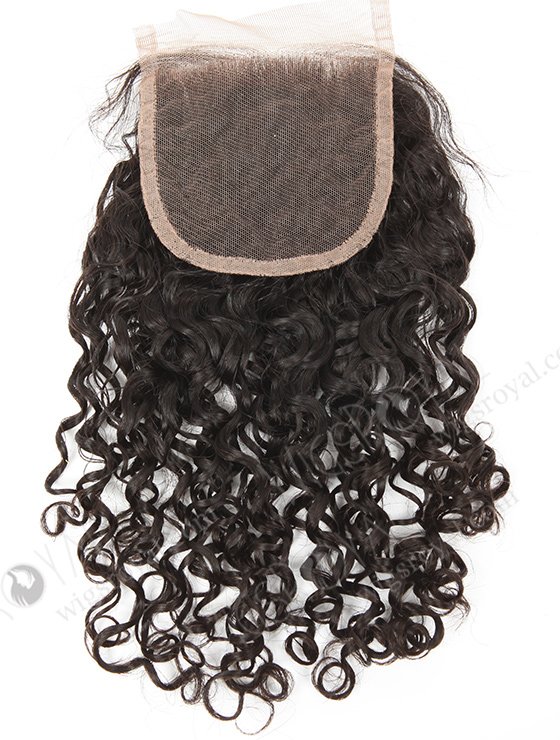 In Stock Brazilian Virgin Hair 12" 12mm Curl Natural Color Top Closure STC-316-9074