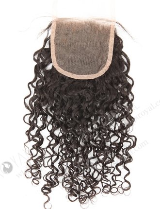 In Stock Brazilian Virgin Hair 14" 12mm Curl Natural Color Top Closure STC-317