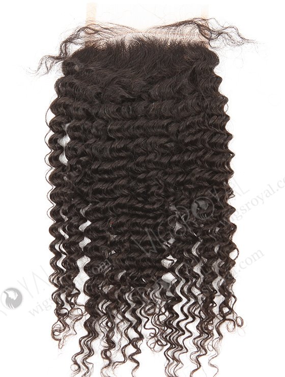 In Stock Brazilian Virgin Hair 12" Kinky Curl Natural Color Top Closure STC-319-9084