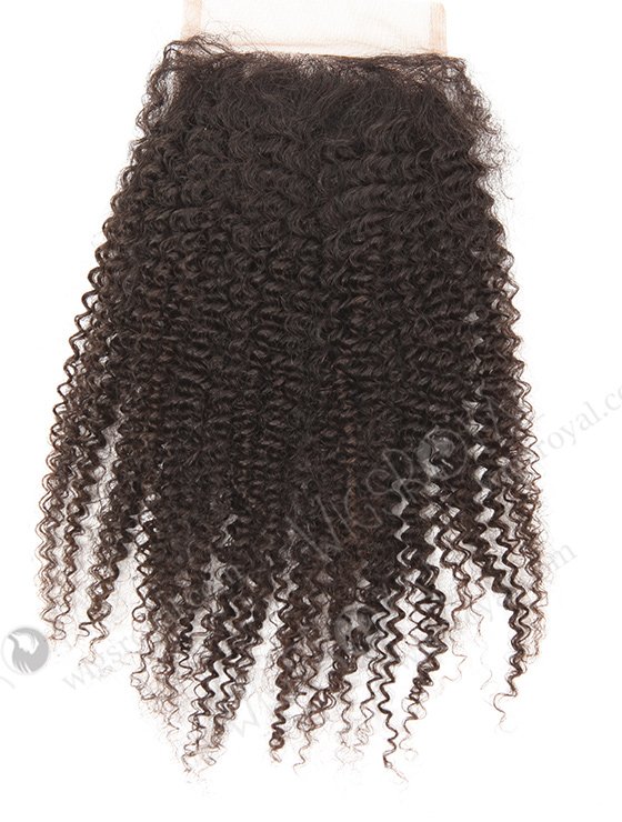 In Stock Brazilian Virgin Hair 12" Afro Curl 4mm Natural Color Top Closure STC-310-9031