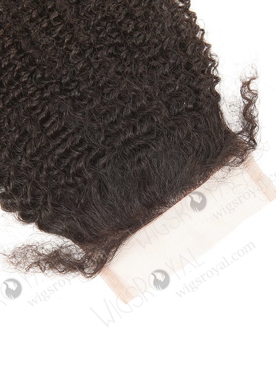 In Stock Brazilian Virgin Hair 12" Afro Curl 4mm Natural Color Top Closure STC-310-9030
