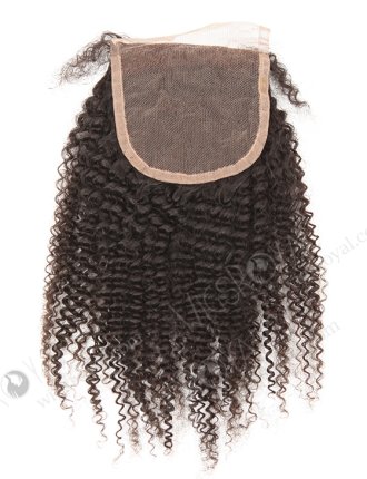 In Stock Brazilian Virgin Hair 12" Afro Curl 4mm Natural Color Top Closure STC-310