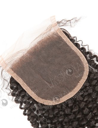In Stock Brazilian Virgin Hair 12" 7mm Curl Natural Color Top Closure STC-313