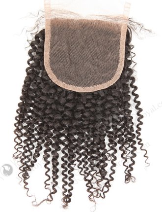 In Stock Brazilian Virgin Hair 12" 7mm Curl Natural Color Top Closure STC-313