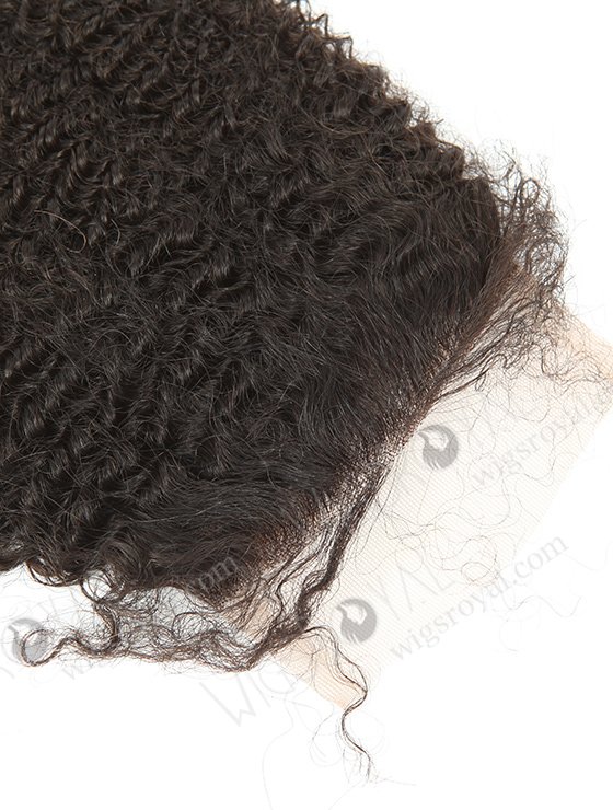 In Stock Brazilian Virgin Hair 14" Afro Curl 4mm Natural Color Top Closure STC-311-9037