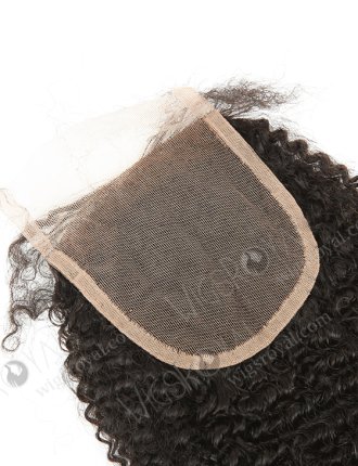 In Stock Brazilian Virgin Hair 14" Afro Curl 4mm Natural Color Top Closure STC-311