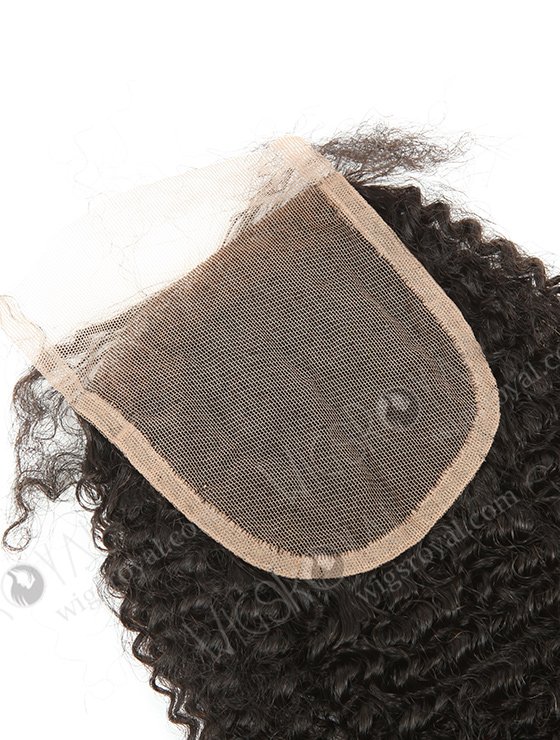 In Stock Brazilian Virgin Hair 14" Afro Curl 4mm Natural Color Top Closure STC-311-9038