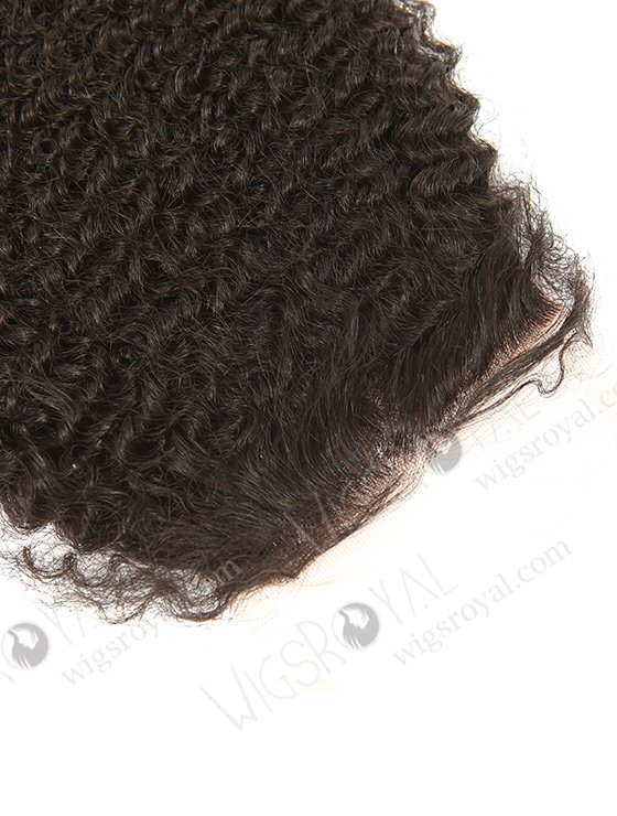 In Stock Brazilian Virgin Hair 16" Afro Curl 4mm Natural Color Top Closure STC-312-9045