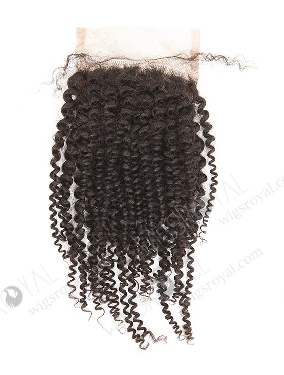 In Stock Brazilian Virgin Hair 10" Afro Curl 4mm Natural Color Top Closure STC-349-9024