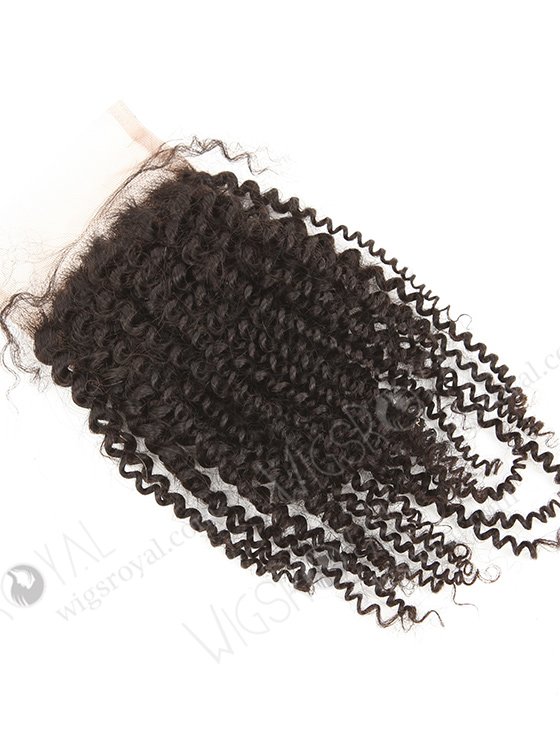 In Stock Brazilian Virgin Hair 10" Afro Curl 4mm Natural Color Top Closure STC-349-9023
