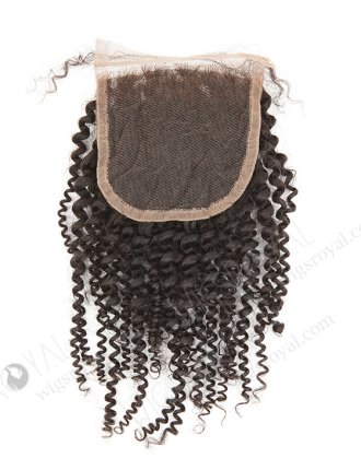 In Stock Brazilian Virgin Hair 10" Afro Curl 4mm Natural Color Top Closure STC-349