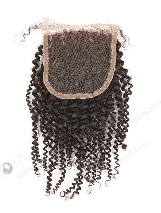 In Stock Brazilian Virgin Hair 10" Afro Curl 4mm Natural Color Top Closure STC-349-9026