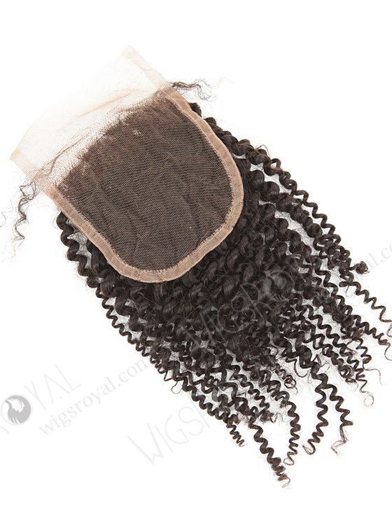 In Stock Brazilian Virgin Hair 10" Afro Curl 4mm Natural Color Top Closure STC-349-9027