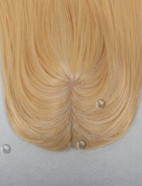 Highlight Blonde Virgin European Hair Silk Base Topper With Lace Behind For Women WR-TC-010