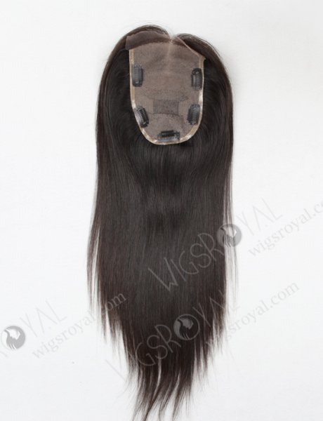 5.9"*4.5" Indian Virgin Hair 18" Straight Natural Color All Silk Top Closure with Lace Lip WR-TC-014