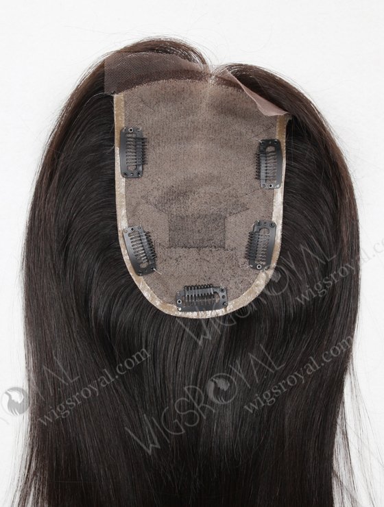 5.9"*4.5" Indian Virgin Hair 18" Straight Natural Color All Silk Top Closure with Lace Lip WR-TC-014-9155