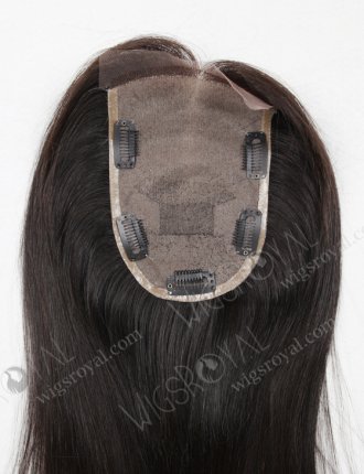 5.9"*4.5" Indian Virgin Hair 18" Straight Natural Color All Silk Top Closure with Lace Lip WR-TC-014