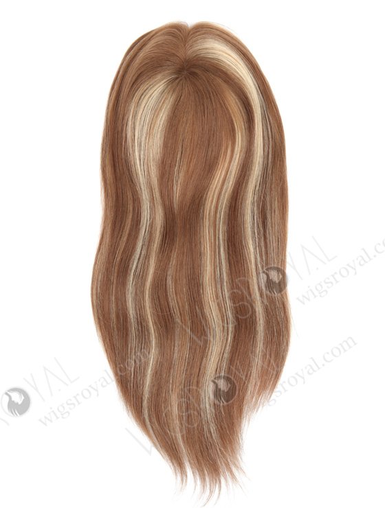 7"*7" European Virgin Hair 16" Straight 9# with T9/22# Highlights Mono Top Hair WR-TC-026-9240